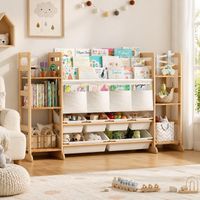 WUMAGIN -Étagère à jouets et livres pour enfants - 133x80x34.5 cm - Plusieurs compartiments - Design moderne européen - Idéal pour les salons, les bureaux et les salles de jeux - A