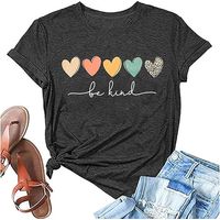 T-shirts pour femmes « Soyez gentille », T-shirt graphique mignon « Bénie », T-shirts à manches courtes, T-shirts drôles et inspirants pour enseignants