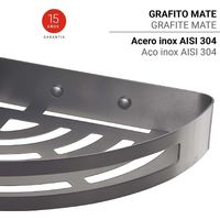 GEDY 24798100000 NERVA Esponjera Gun Metal - ref: 24798100000
