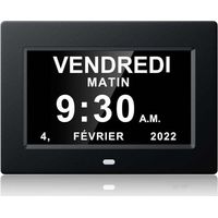 Inch Digital Watch with Calendar, Date and Time, Alzheimer's Parent Watch, Medication Reminder - Black - 20414324 mm