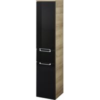 Pelipal Badschrank Münster Riviera Eiche schwarz Dekor 30 x 142 cm Badschrank