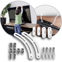Support TV anti basculement orientable pour écrans plats – Fixation murale sécurisée – Distance réglable 5 à 18 cm – Montage à visser – Reer