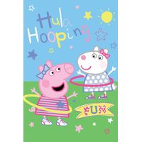 Peppa Pig Fleece-Decke 100x150 cm Kuscheldecke aus 100 % Polyester, Weich & Warm