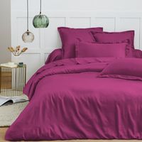 Housse de couette 240 x 220 cm – 100% Coton 57 fils/cm² – Qualité Supérieure – Magenta