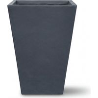 Provencelia AERIS Pflanzgefäß Beton 50x50 x H 80 cm Dunkelgrau — Pflanzkübel groß frostbeständig handgefertigt recycelter Faserbeton Blumentopf Garten Terrasse Balkon