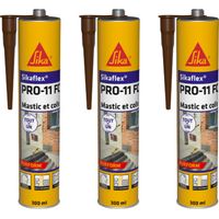 Set di 3 adesivi SIKA Sikaflex PRO 11 FC Purform - Marrone - 300ml