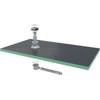 Océan Receveur de douche 1400x800 mm, recoupable et à carreler. Étanchéité renforcée, 40 mm d'épaisseur, inclut kit étanchéité, bonde et tuyau
