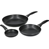 KitchenCraft Juego de 3 Sartenes de Aluminio Antiadherente en Caja de Regalo 28cm, 20cm, 12cm