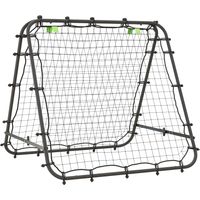 Filet de rebond mural pour football, double face, réglable sur 5 niveaux, en acier noir, 100 x 95 x 90 cm