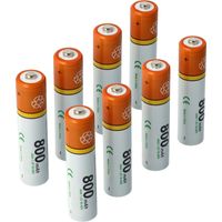 vhbw 8x Batterie AAA micro compatible avec Sennheiser RS 195, 175 casque audio, écouteurs sans fil (800mAh, 1,2V, NiMH)
