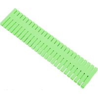 Schubladenorganizer, 24-teiliges Set verstellbarer Schubladeneinsätze mit Gitterfächern für Unterwäsche, Socken, Bürobedarf usw. (Grün) 32 cm x 7 cm