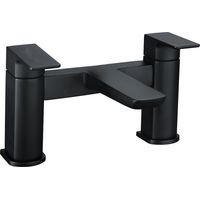 Deva Wai Pillar Mounted Bath Filler Tap - Matt Black