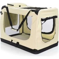 Fudajo – Caisse de transport pour chien et chat – Pliable – Tissu Oxford résistant – Dimensions 90 x 60 x 64 cm – Charge max 25 kg – Côtés ventilés en mesh