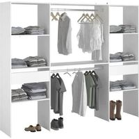 ekipa ARTIC Kleiderschrank weiß satiniert 220x180x40 cm