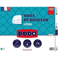 DODO - Ultra leichte Bettdecke 100 g/m² - SANFTHEITSVORHANG - 220 x 240 cm - Weiß