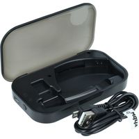 vhbw Boîtier de charge compatible avec Plantronics Voyager Legend UC casque audio, oreillette, headset - Inclus câble USB noir