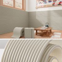 NICOLA 2-Piece Self-Adhesive Padded Wall Panel, Corner Protector, Suitable for Walls, Tables and Chairs, Light Gray, 20 x 200 cm