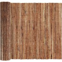 Vidaxl – Clôture en écorce marron 400 x 125 cm – Bois de pin massif – Design à lattes pliable – Résistante aux intempéries