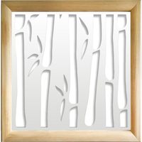 BAMBU - Moduli Decorativi in Legno e PVC - Misura: 73x73 cm - Colore: bianco