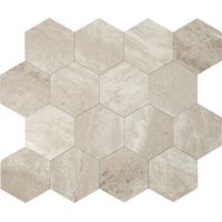 Crédence adhésive hexagonale effet travertin