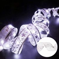 Christmas Lights, Christmas Lights, 16ft/5m, for Christmas Tree Decorations, for New Year's Eve, Party, Wedding Gazebo, Christmas Tree Decorations, Canopy Decoration (Silver White Light)