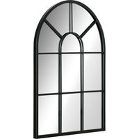 Espejo Decorativo de Pared 50x70cm Metal Negro Ventana Moderno