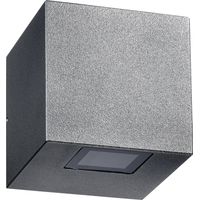 PRISMA 303362 LED APPLIQUE MURALE ANTHRACITE MÉTALLIQUE IP65 10 X 10 X 10 CM PIL