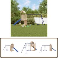Aire de jeux d'extérieur bois de pin massif - Ensemble De Jeu Extérieur - Jeux De Plein Air - Aire De Jeux - Toboggan - Balançoire