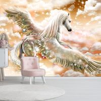 Fotomurale adesivo - Pegasus (Orange) - 196x140