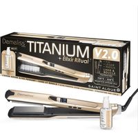 Plancha de vapor - SAINT ALGUE - Set Premium Demeliss TITANIUM V2.0 - Alisado de Alta Performance + Cuidado de Brillo Intenso