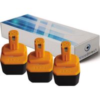 Lot de 3 batteries pour Ryobi Paslode BD123 outils sans fil 3300mAh 12V