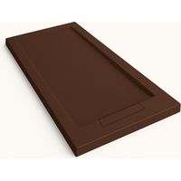 Steen Framed Slate Effect Shower Tray - Chocolate Brown RAL 8017 70x90cm Chocolate Brown Grate