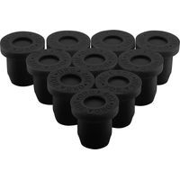 10er Set ORGA-BOX Silikonfüße für 10,5 mm Bohrloch schwarz