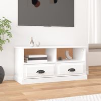 vidaXL TV Cabinet High Gloss White 93x35,5x45 cm Engineered Wood