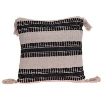 Rebecca Mobili Dekorative Sofa Kissen Beige Schwarz Baumwolle für Innen Draußen
