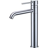 Miscelatore Lavabo Alto Rubinetto da Bagno per Lavabo o Lavandino Rubinetto Lavabo Cromato Girevole a 360° in Acciaio Inossidabile