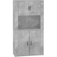Buffet credenza cassettiera armadio mobile contenitore organizer cucina soggiorno salotto alto legno ingegnerizzato grigio 020034725