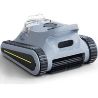 Aspiradora robótica para piscina Crab Pro, potente succión de 45.000 Pa, escalada en paredes, adecuada para paredes y suelos de 2200 pies cuadrados-Gris