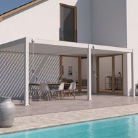 Pérgola bioclimática adosada Ombrea VS 3x6M - V2 - Blanco