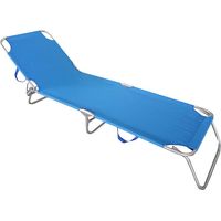 Lettino da mare, 185x55xh.24 cm, blu
