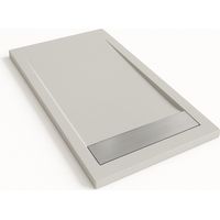 Piatto doccia Bidai con bordo colore Grigio chiaro RAL 7035 90x140cm griglia Acciaio inox