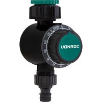 Vonroc – Programmateur d'arrosage mécanique – Réglable 0-120 min – Filtre métallique – Compatible avec robinet 26,5 mm et 33,3 mm