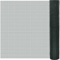 Recinzione in Rete per Pollaio Rivestita in PVC maglie 19x19 mm varie dimensioni dimensioni : 25x1 m