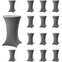 15x Stehtischhusse Stretch anthrazit Partytisch Bistrotisch 80cm