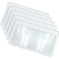 Ahlsen Lupas de bolsillo del tamaño de una tarjeta de crédito: lupa para tarjetas pequeñas con aumento de 3x, ultrafina, flexible e irrompible, transparente, 5