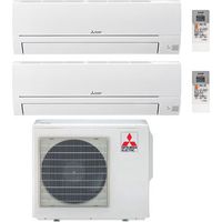 Mitsubishi Electric – Climatiseur réversible Inverter double split 12000 + 15000 BTU – Gaz R32 – Classe A++/A+ – Unité externe MXZ-3HA50VF