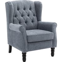 SMARTUE Sillón de diseño minimalista, combina comodidad y estilo para un ambiente moderno, color Azul