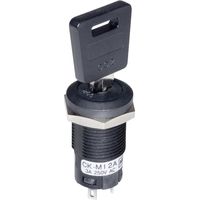 NKK Switches CKM13EFW01 CKM13EFW01 Schlüsselschalter 250 V/AC 3 A 1 x Ein/Aus/Ein 2 x 45 ° 1 St.