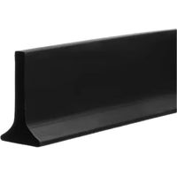 Barrière anti-inondation en silicone noir, bande d'étanchéité autocollante pour fond de portail, joint d'étanchéité, bouchon d'eau, 100 cm, noir