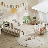 Letto per bambini Minno, Bianco, 140x200 con materasso, Vitalispa